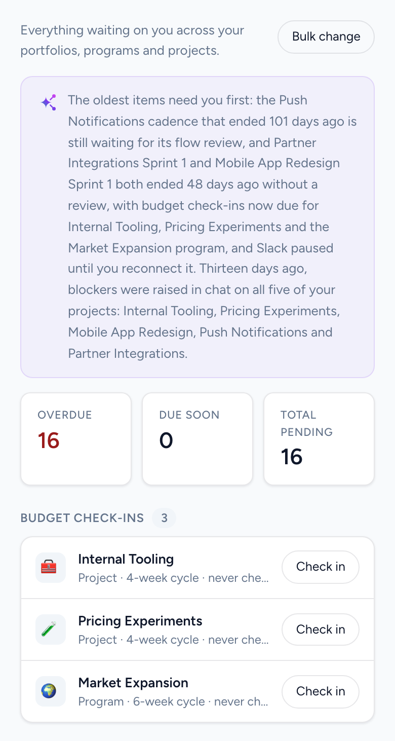 Screenshot of AI summaries & rewriting in Portavi